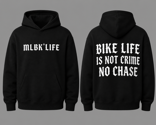 SWEAT A CAPUCHE "BIKE LIFE IS NOT CRIME NO CHASE"